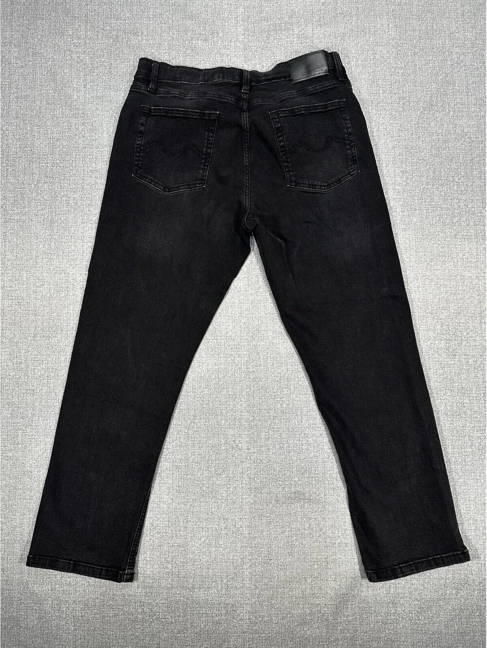 Urban Star Premium Black Jeans Men’s 34X28.5 Straight Slim Fit Stretch Denim